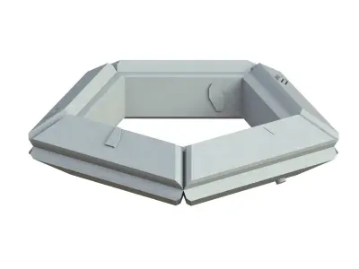 Sci Fi Object No 3868 Low Poly Low-poly 3D model