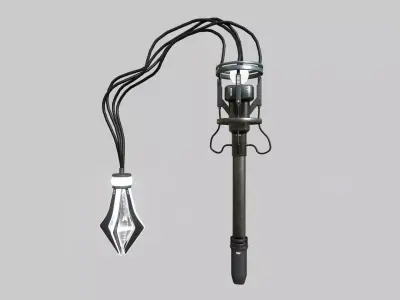 SciFi Flail A10 Metal - Sci Fi Weapon Design Low-poly 3D model