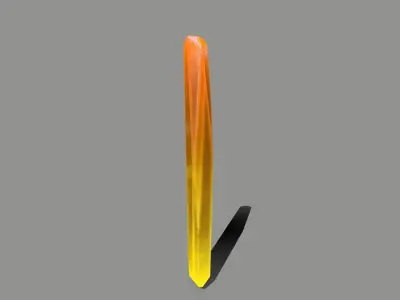 Crystal Set orange sword Low-poly 3D model purchase
