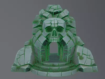 skull cave 3D model
