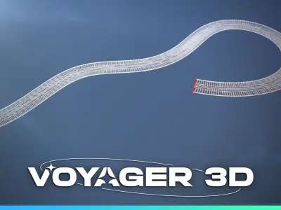 Ribbon Cable 250cm Transparent Low-poly 3D model