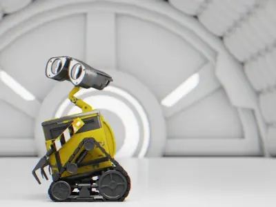 sci-fi  robot   wall-e  rigged animated character 3D model