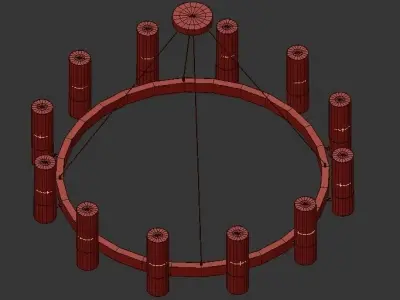 Lepen chandelier 3D model