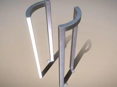 City Tree Protection Barrier 2 Low-poly 3D model