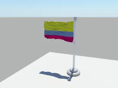 Colombia flag 3D model