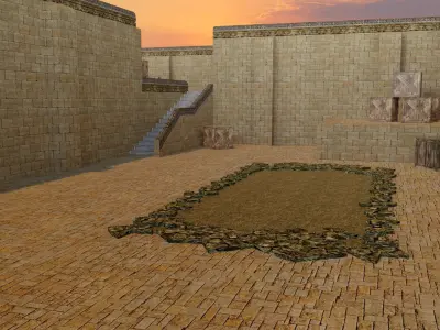 Counter Attack Castle Low-poly 3D model