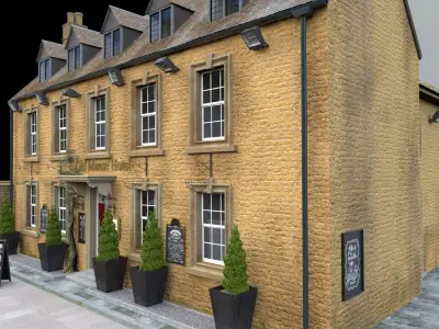 An English Country Pub Inn Hotel 3D model purchase