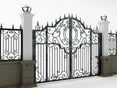 Iron gate 3d model 3D model