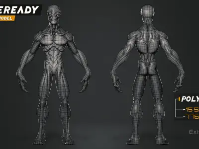 Alien Creature 01 - Stylized Monsters Animation UFO Enemy - 14 Low-poly 3D model