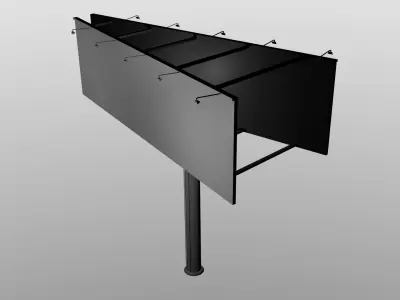 10 Object exterior pack Low-poly 3D model