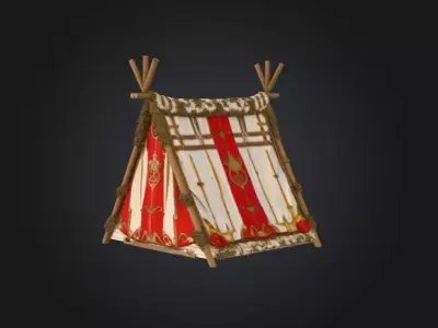 Regal Nomad Tent Low-poly 3D model