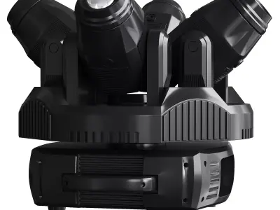 Soft theater farm with lighting equipment Low-poly 3D model