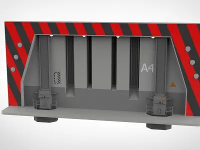 sci-fi antinuclear gates 3D model