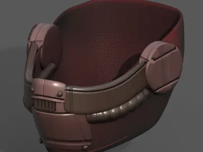 Gas mask respirator scifi futuristic 3d Artist  Low-poly 3D model shop