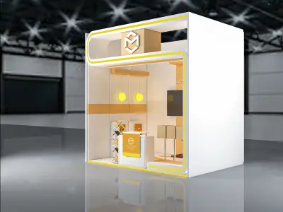 booth 4x3  3D model
