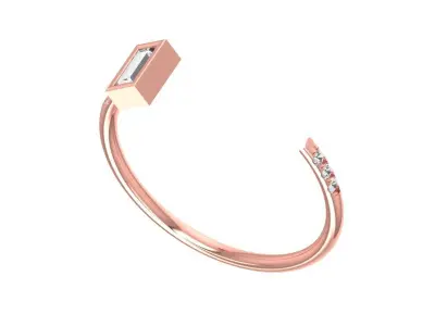 Women Light Weight Band Ring 3D print model order