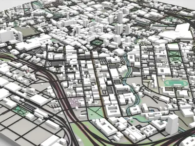 Cityscape San Antonio Alberta 3D model