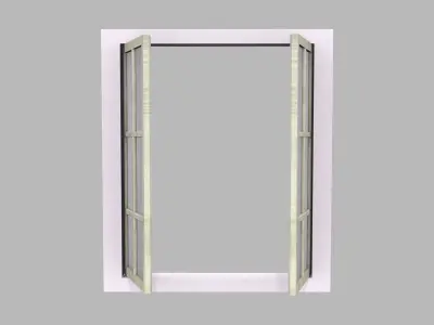 Open Windows Low-poly 3D model