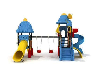 High Detail Space Kids Playground 01 3D model