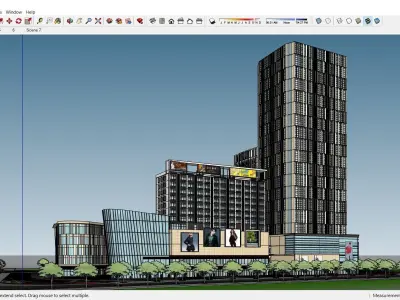 Sketchup Shopping Center H4 3D model