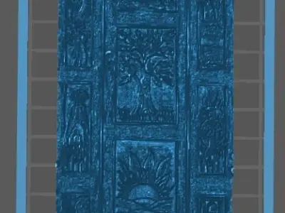 Narnia Wardrobe Facade Free 3D print model