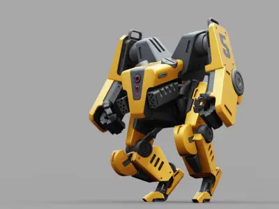 COMBAT DROID ONYX  RIGGED 3D model