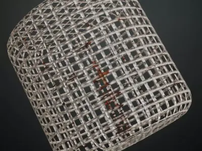 Large Square Metal Perforated PBR Seamless Texture
