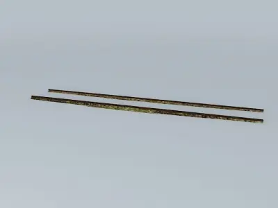 Eco Rail Grass Track Straight Old Steam Days Free 3D model
