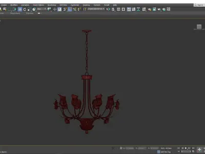 ORCHIDEA 6 LIGHT CHANDELIER Low-poly 3D model