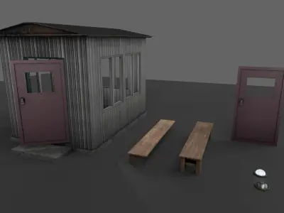 Guard Building Low-poly 3D model