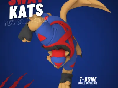 Swat Kats figures - TBone 3D print model