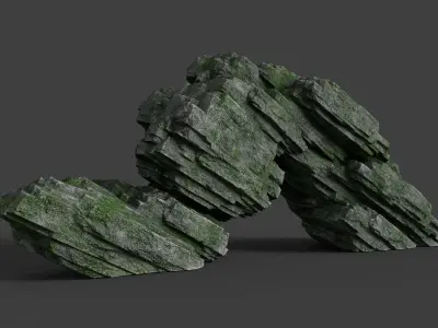 Rock 8-3 Low-poly 3D model