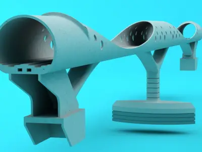 H0 HO scale 3D printed concrete bridge  3D print model