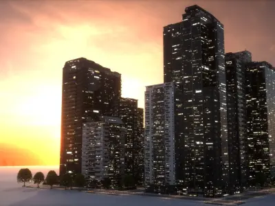 City Block Type B04 3D model