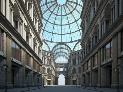 Gallery of an Imperial Palace 3D model