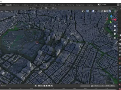 Tokyo 2021 latest map  3D model