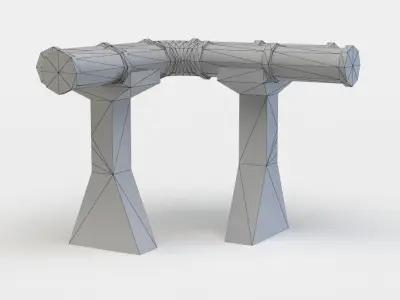 Gas pipe Low-poly 3D model