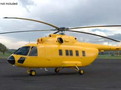  Transport Cargo Helicopter Yellow 