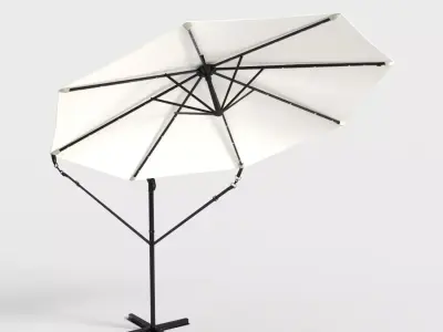 GARDEN UMBRELLA Low-poly 3D model