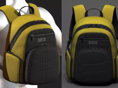 Backpack Camping bag baggage pockets product  Low-poly 3D model order