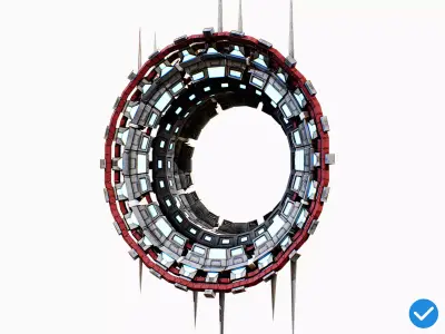 Sci-Fi Star Gates Type 03 PBR Low-poly 3D model