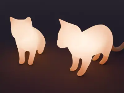 Indirect lighting for cats 3D model