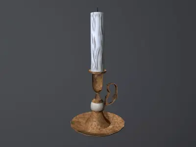 Candle Low-poly 3D model shop