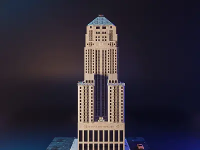  Wayne Tower - Batman Begins 3D model