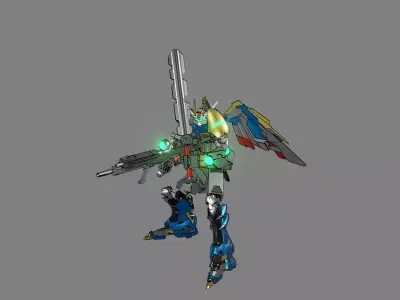 Attacker Gundam 12 A 3D model