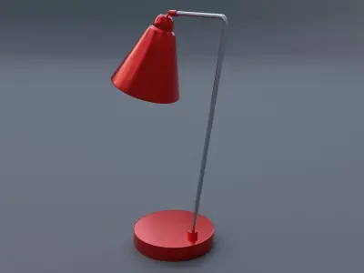 Awesome Red Table Lamp Red Lamp Free low-poly 3D model