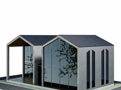 modren house 01 3D model