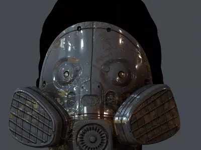 Gas mask helmet 3d model scifi Low-poly Low-poly Low-poly 3D model