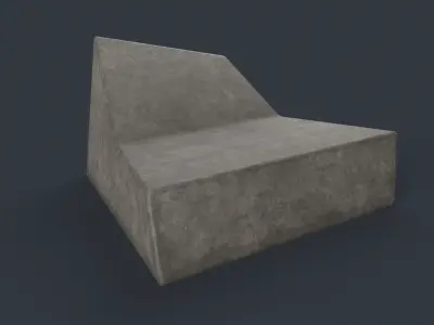 Modern Outdoor Bench 87 PBR Game Ready Low-poly 3D model