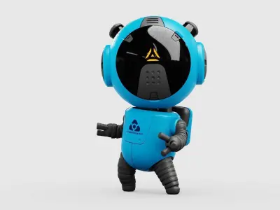 TOON  BOT ECHO RIGGED 3D model